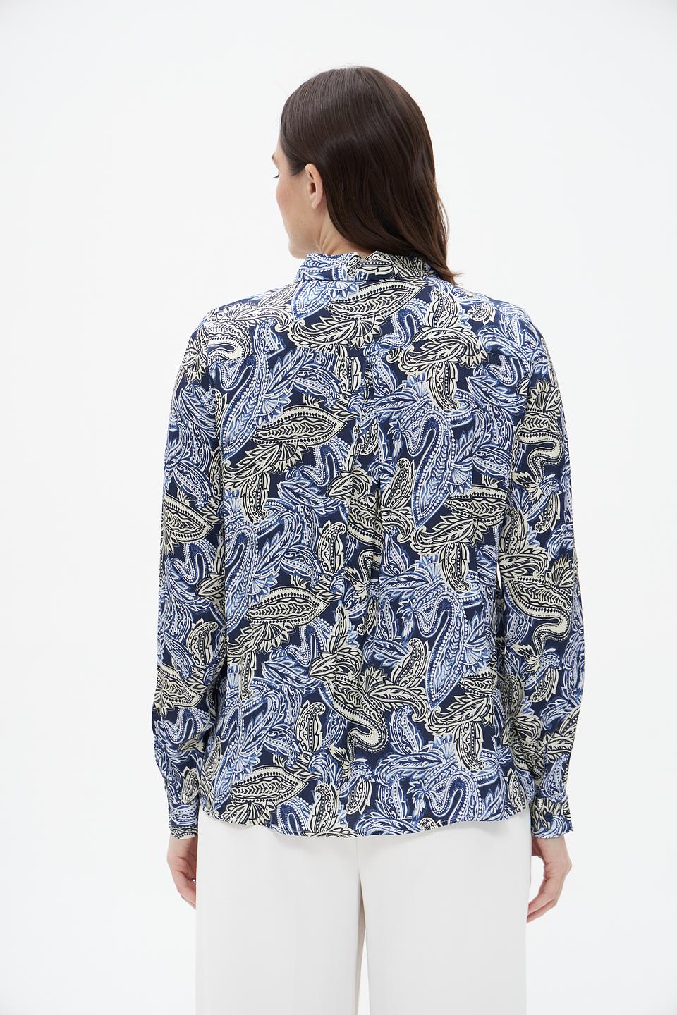 Блузка Bugatti с узором пейсли синий