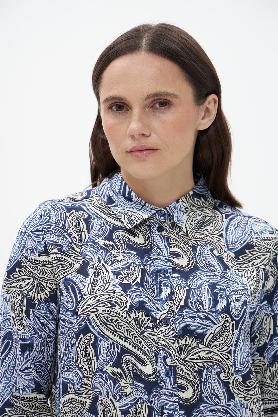 Блузка Bugatti с узором пейсли синий