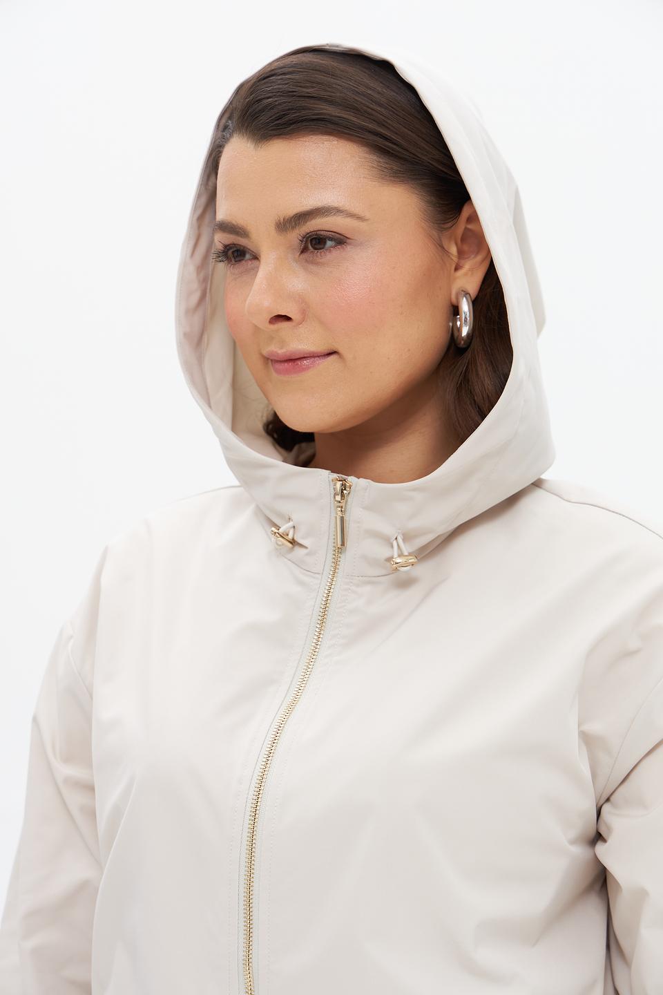 Куртка Catnoir с капюшоном бежевая