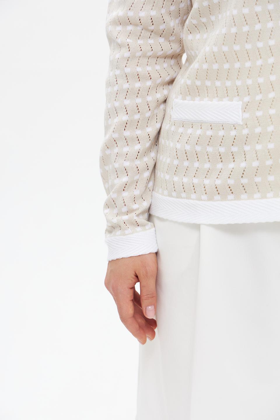 Жакет Gollehaug с узором бежевый