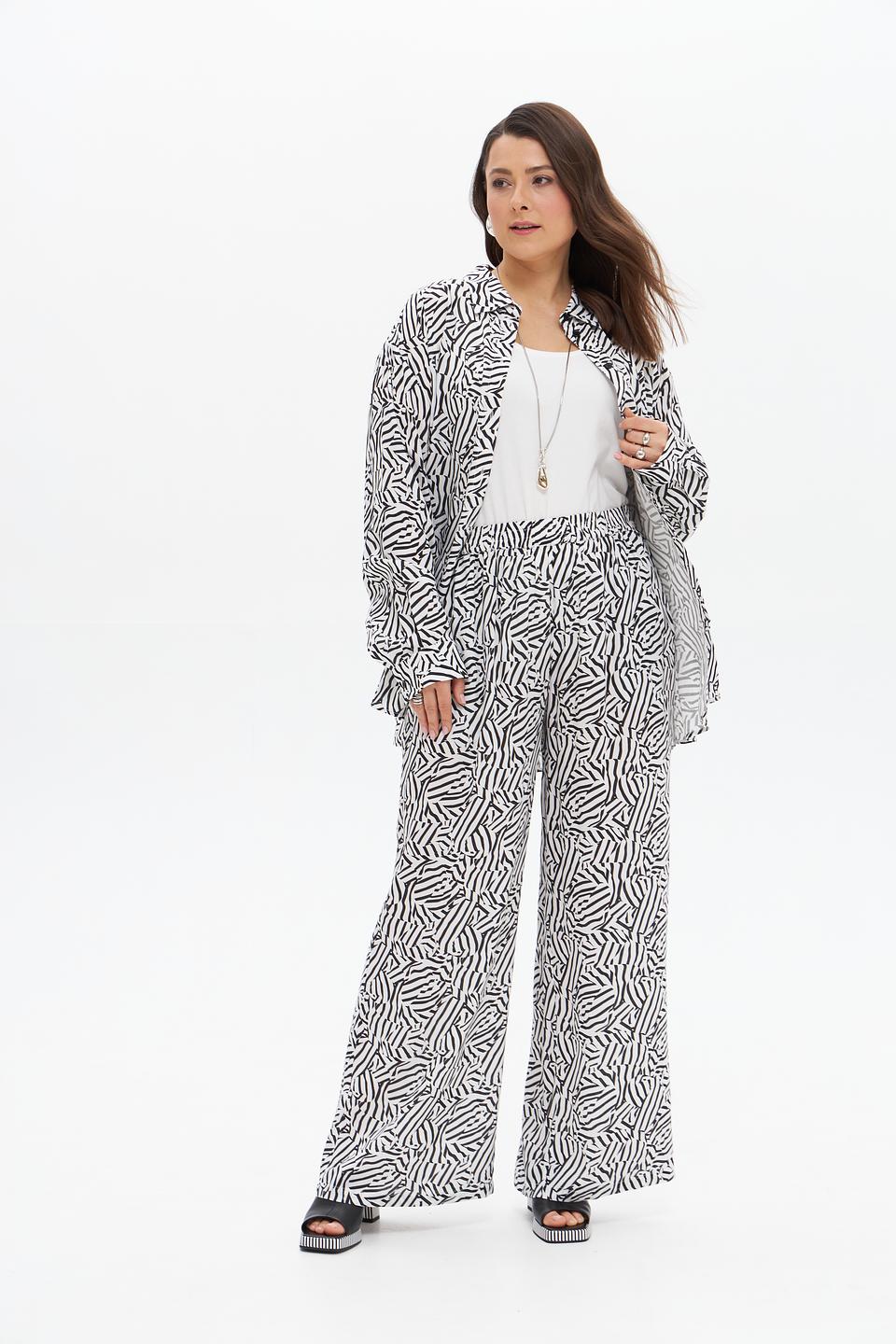 Блуза UNQ с принтом зебра