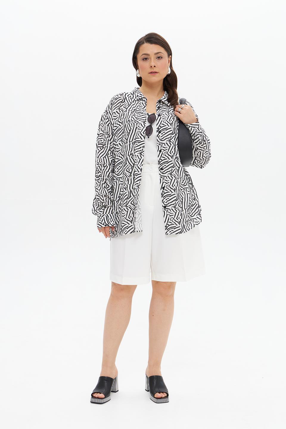 Блуза UNQ с принтом зебра