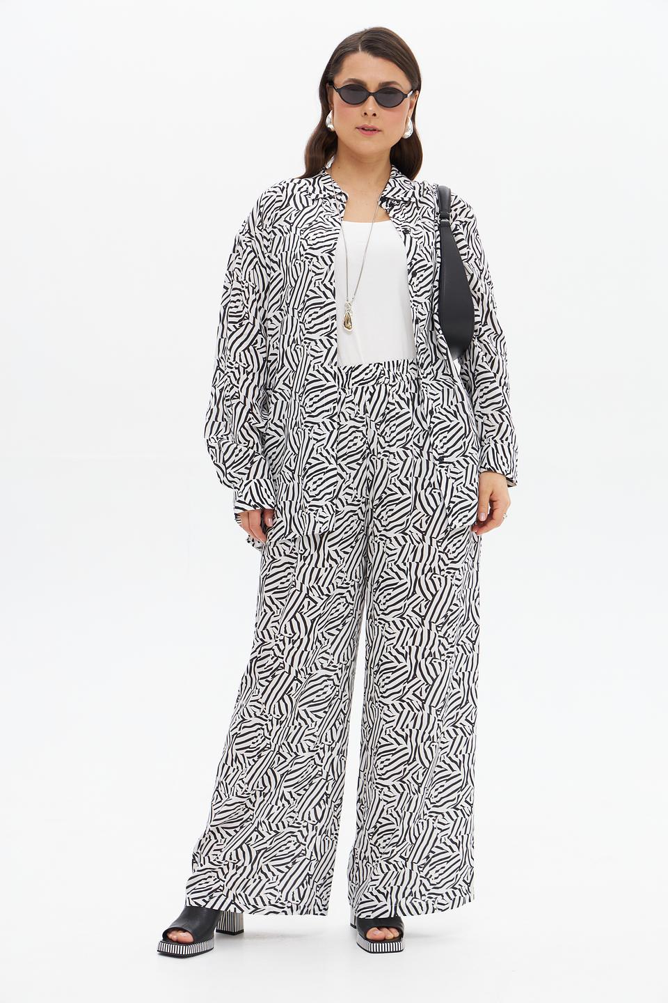 Блуза UNQ с принтом зебра