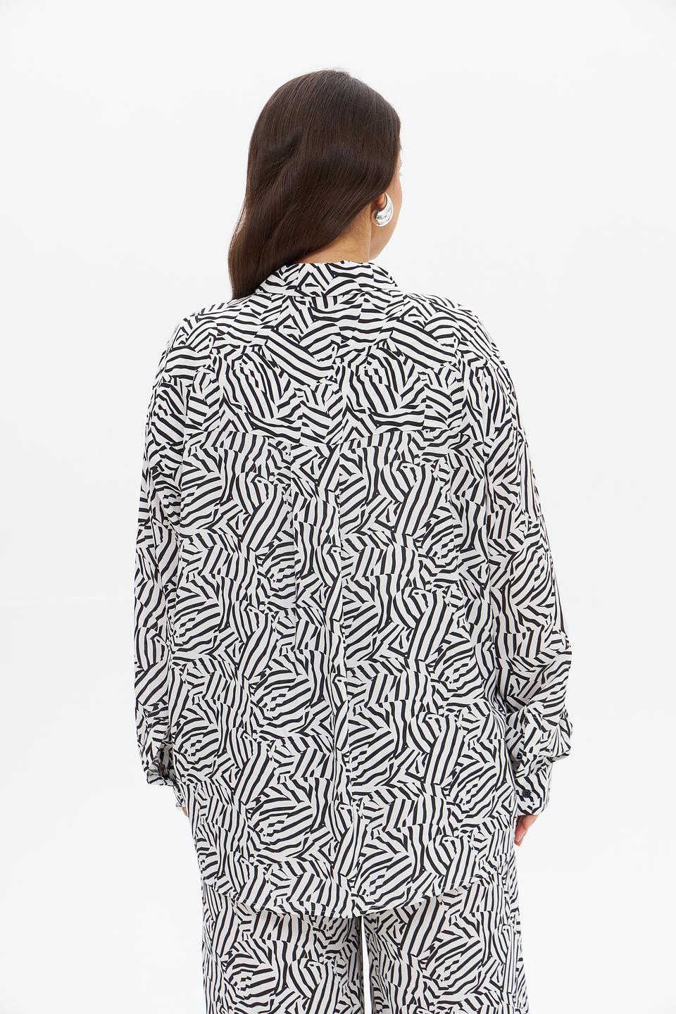 Блуза UNQ с принтом зебра