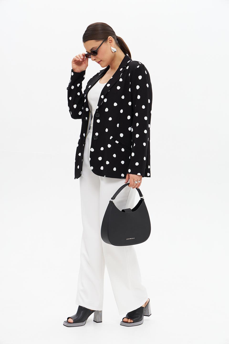 Жакет Frapp в горошек чёрный