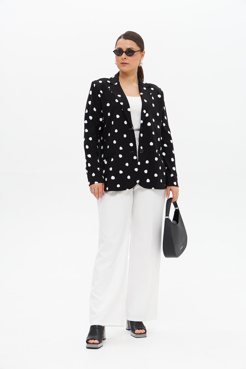 Жакет Frapp в горошек чёрный