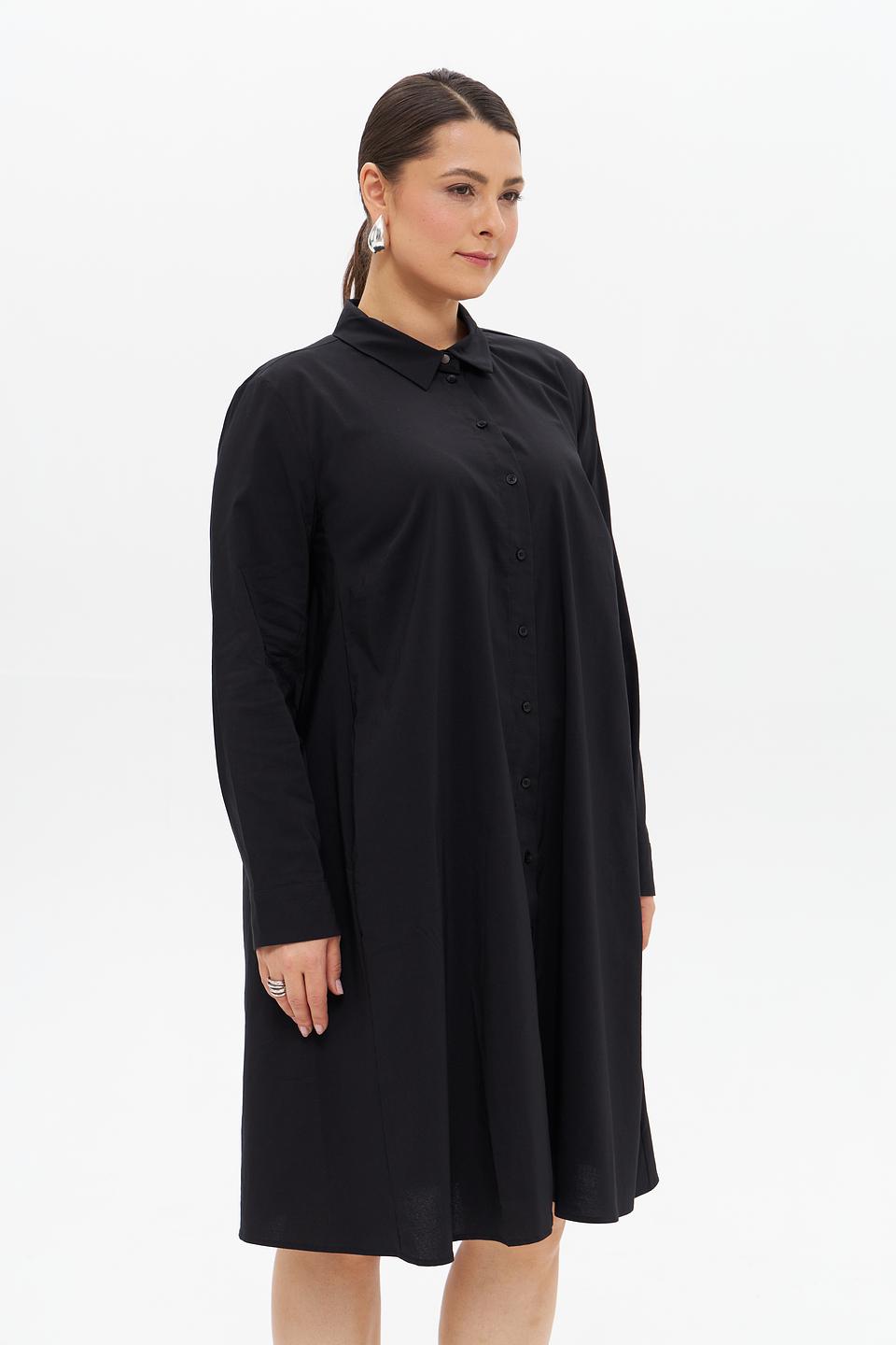 Платье-рубашка Frapp чёрное