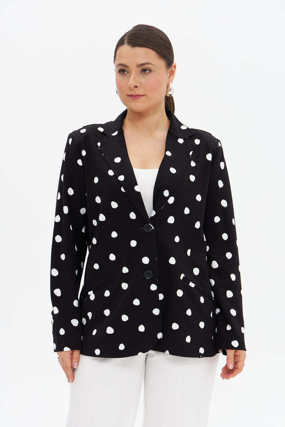 Жакет Frapp в горошек чёрный