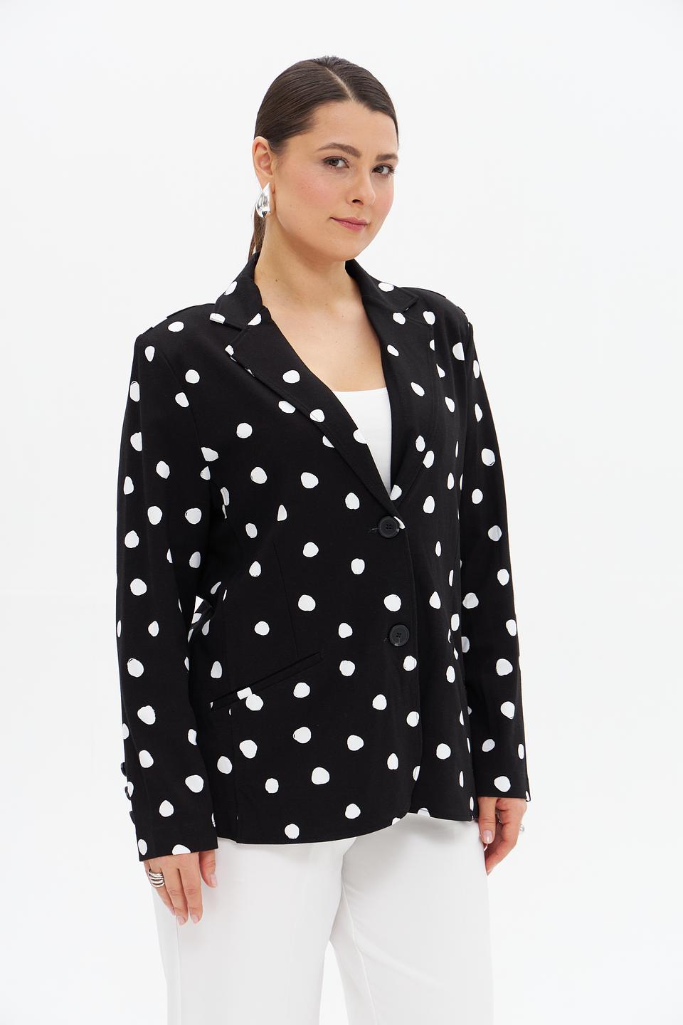 Жакет Frapp в горошек чёрный