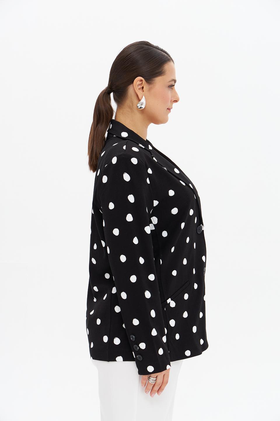 Жакет Frapp в горошек чёрный