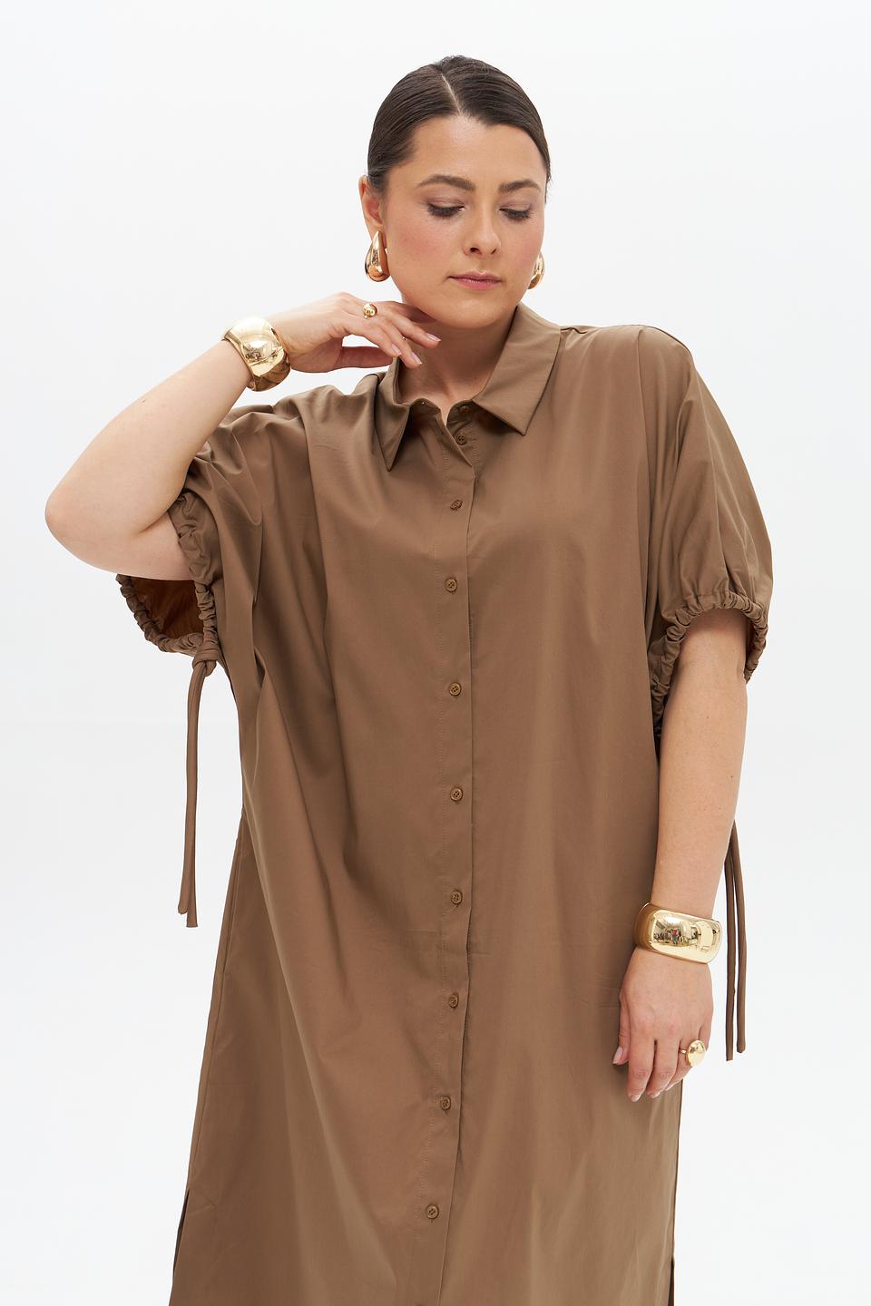 Платье рубашка Catnoir бежевое