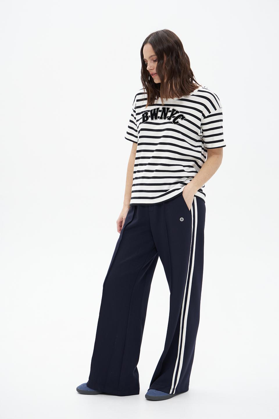 Брюки клёш Oui с полосками