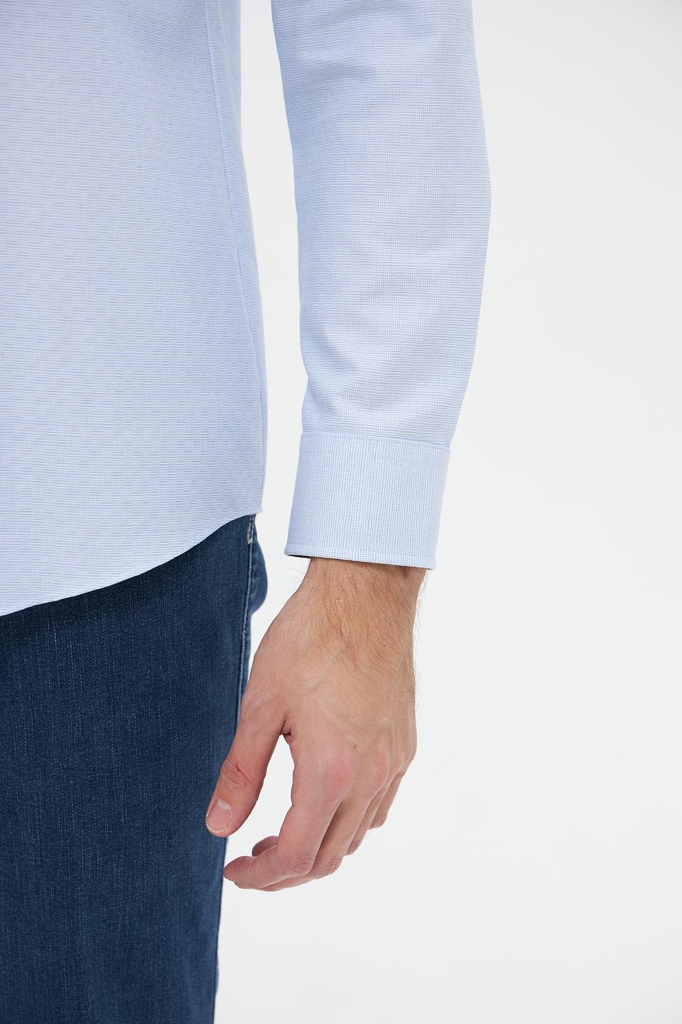 Рубашка Venti men голубая приталенная