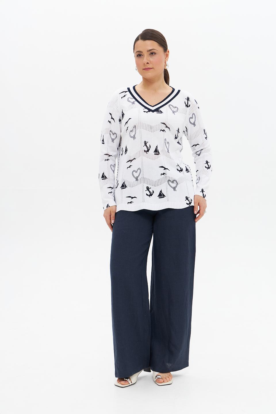 Пуловер Gollehaug с морским принтом