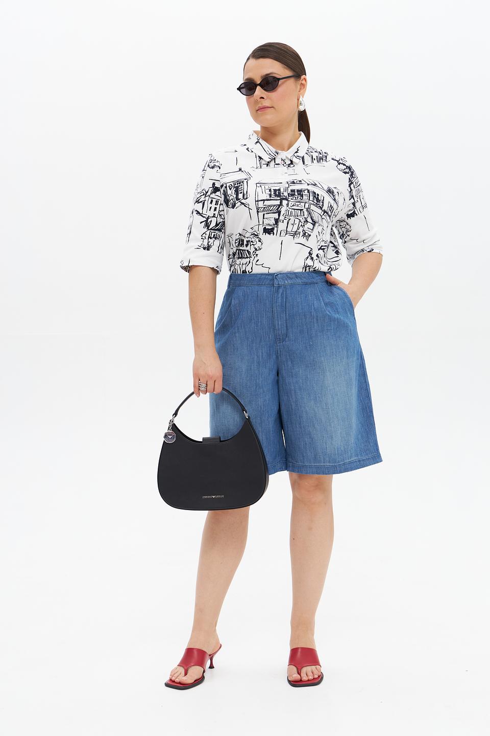 Шорты NYDJ деним голубой