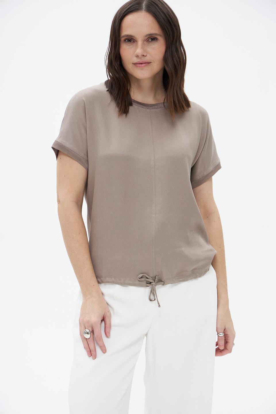 Блуза Bianca с завязками бежевая