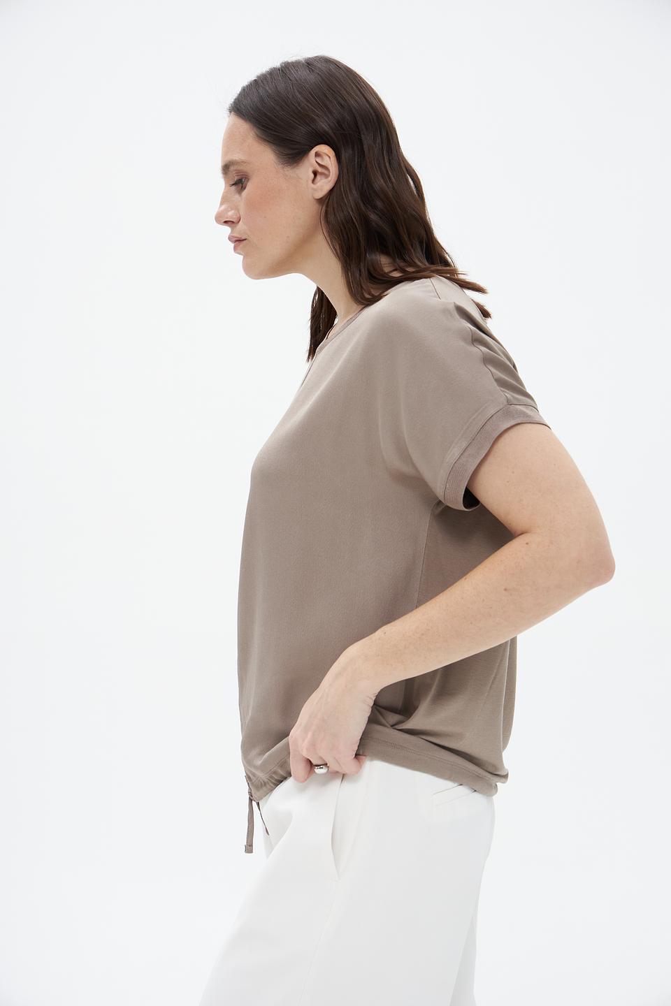 Блуза Bianca с завязками бежевая