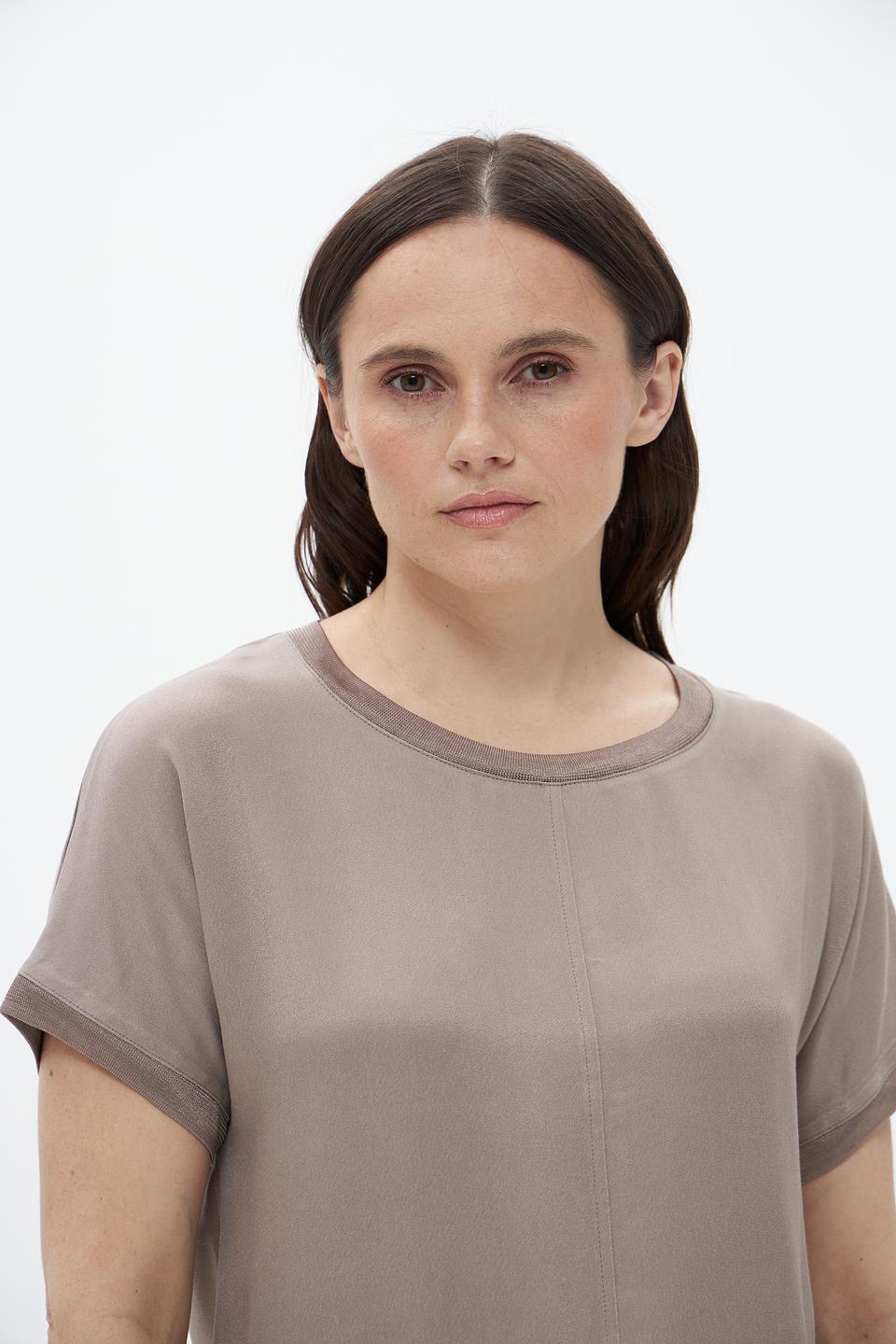 Блуза Bianca с завязками бежевая