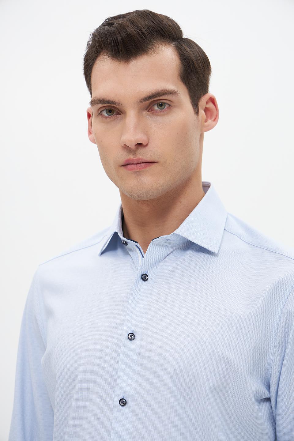 Рубашка Venti мужская голубая приталенная