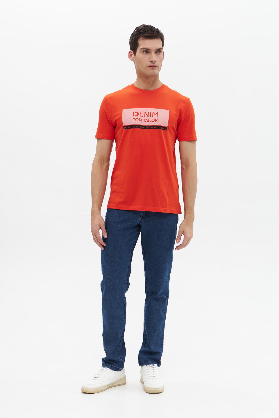 Футболка Tom Tailor denim оранжевая
