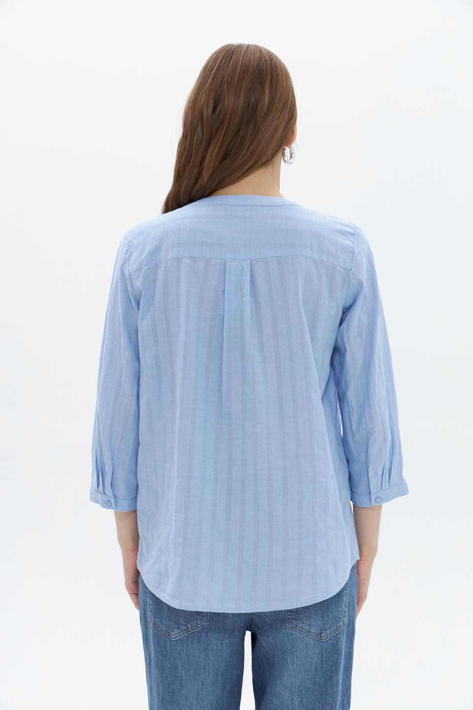 Блуза Tom Tailor в полоску голубая