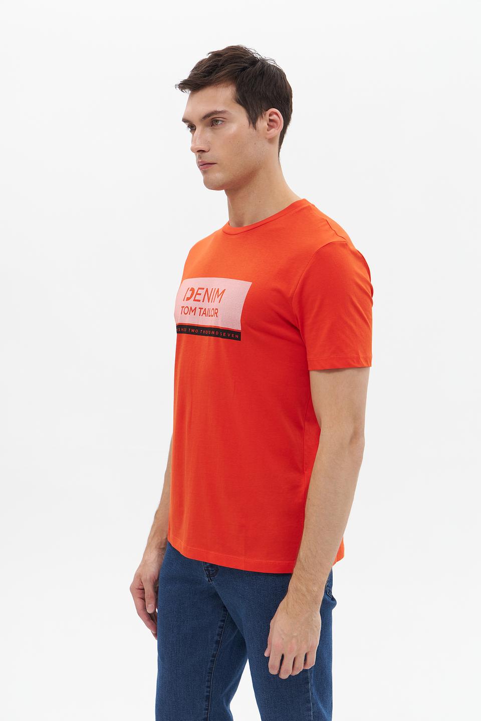 Футболка Tom Tailor denim оранжевая