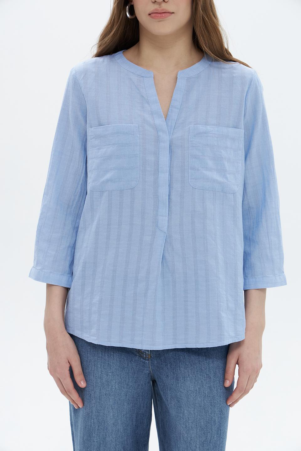 Блуза Tom Tailor в полоску голубая