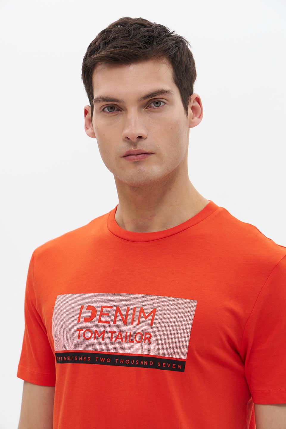 Футболка Tom Tailor denim оранжевая