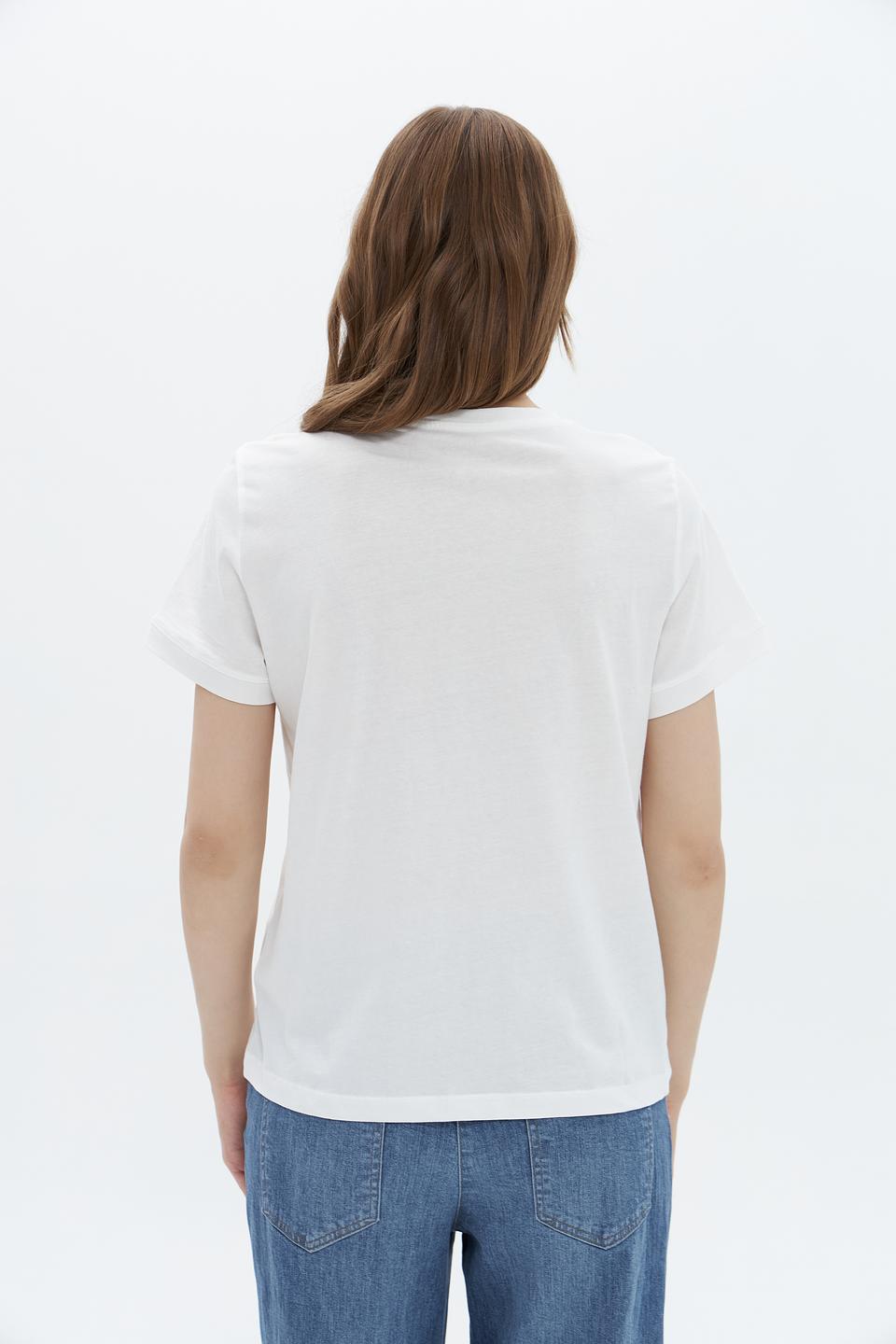 Футболка Tom Tailor женская белая с логотипом