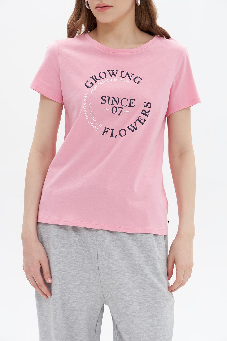 Футболка Tom Tailor denim розовый