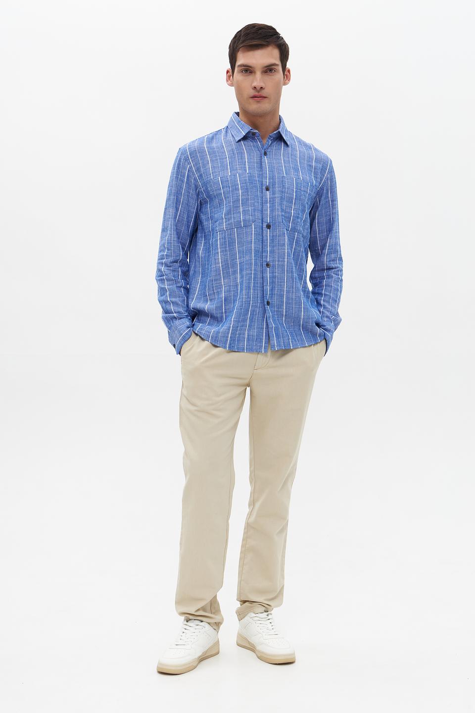 Рубашка Tom Tailor denim голубая