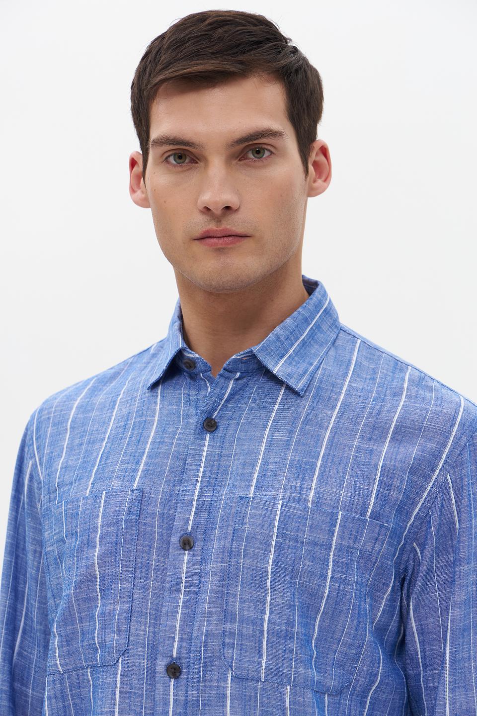 Рубашка Tom Tailor denim голубая