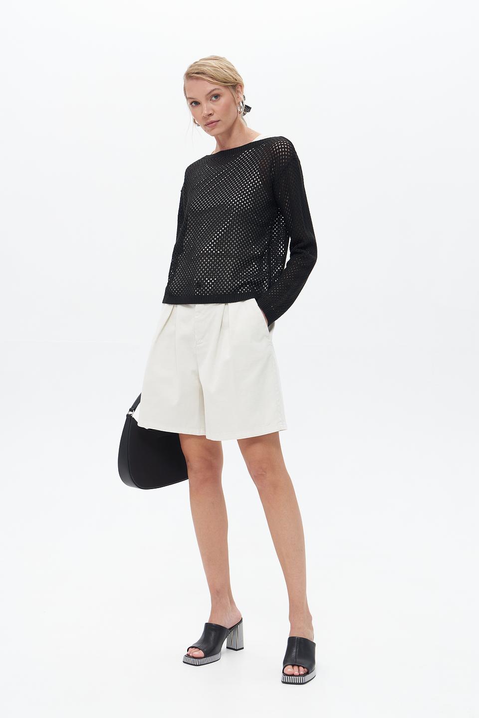 Пуловер Broadway ажурный чёрный