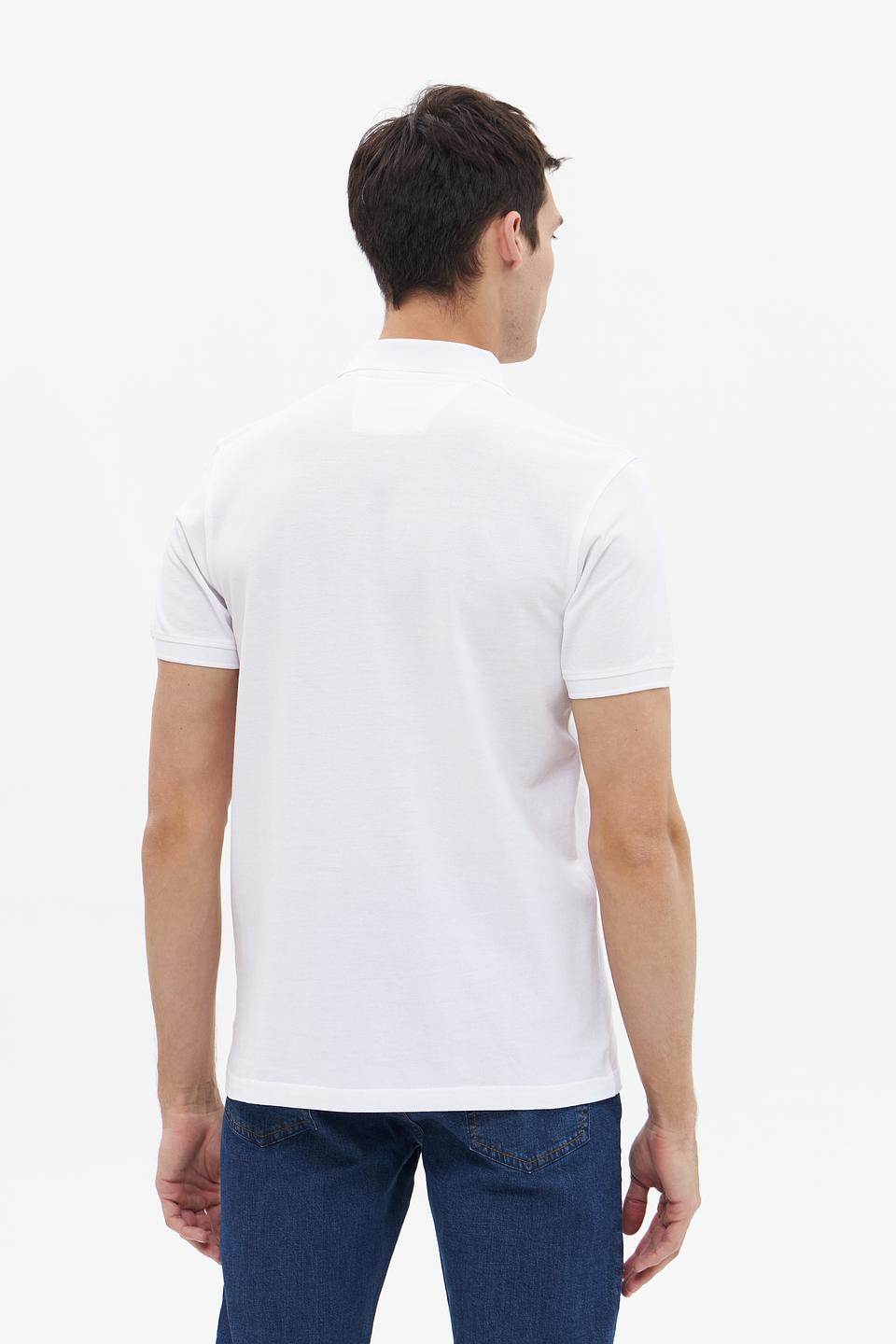 Поло Granchio хлопковое белое