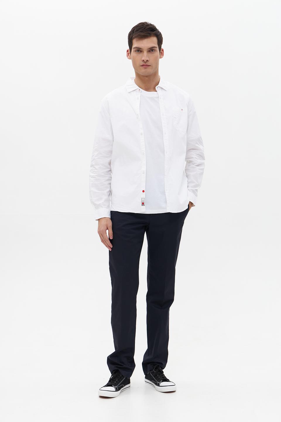 Рубашка Time Zone белая с длинным рукавом