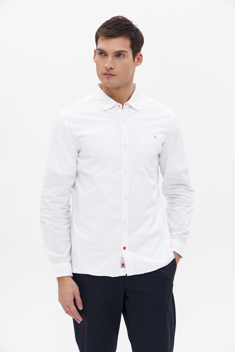 Рубашка Time Zone белая с длинным рукавом