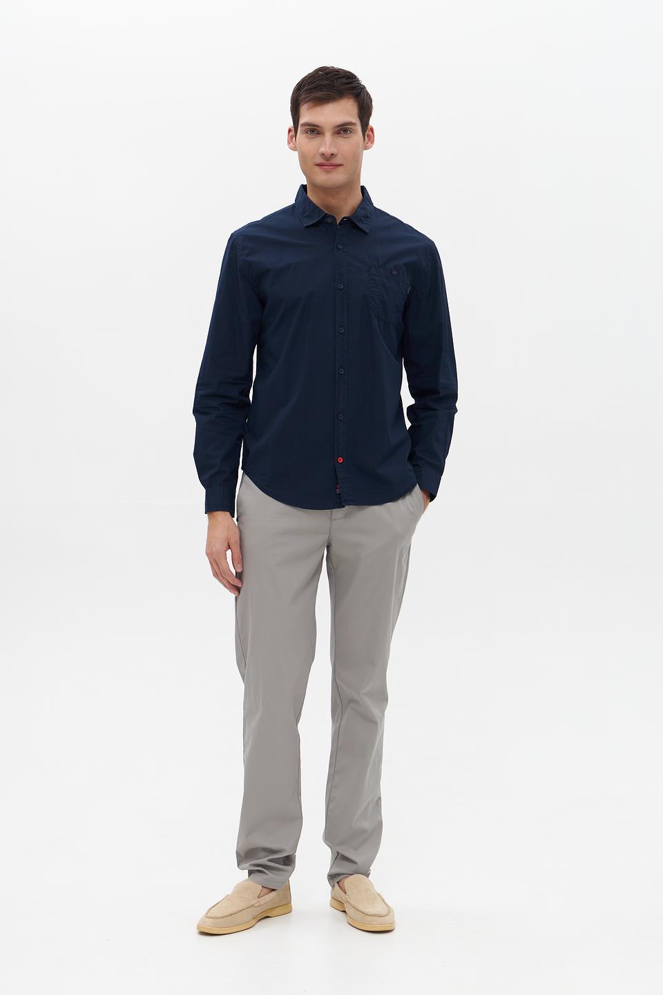 Рубашка Time Zone мужская синяя