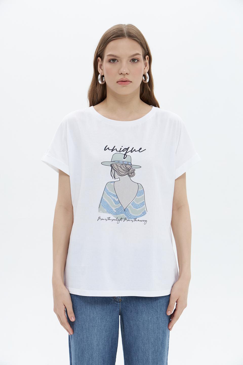 Футболка UNQ с принтом