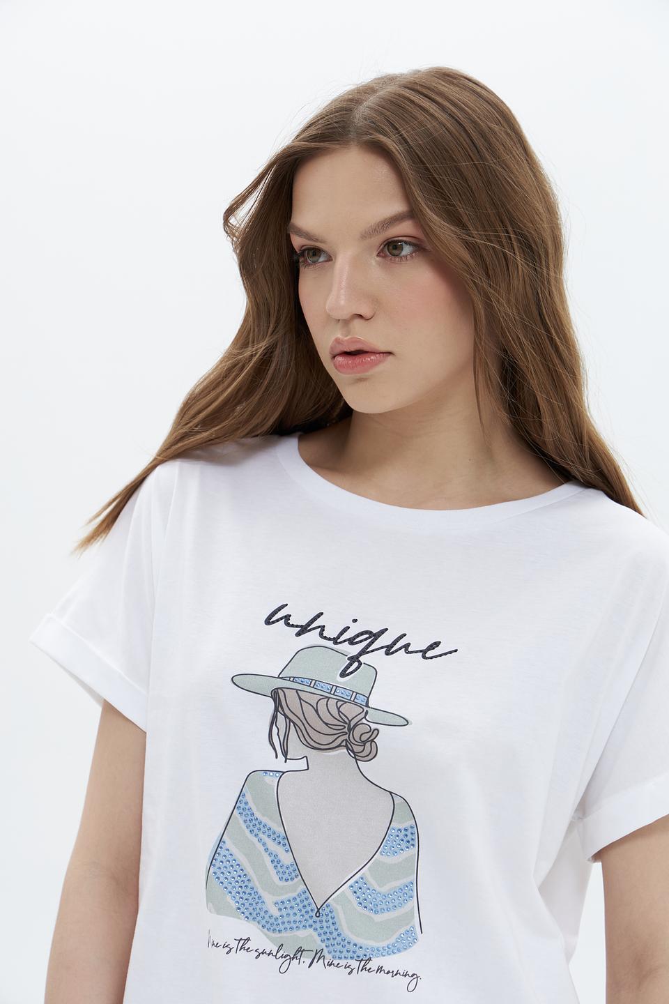 Футболка UNQ с принтом