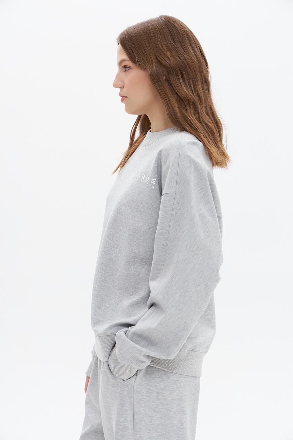 Пуловер UNQ серый оверсайз
