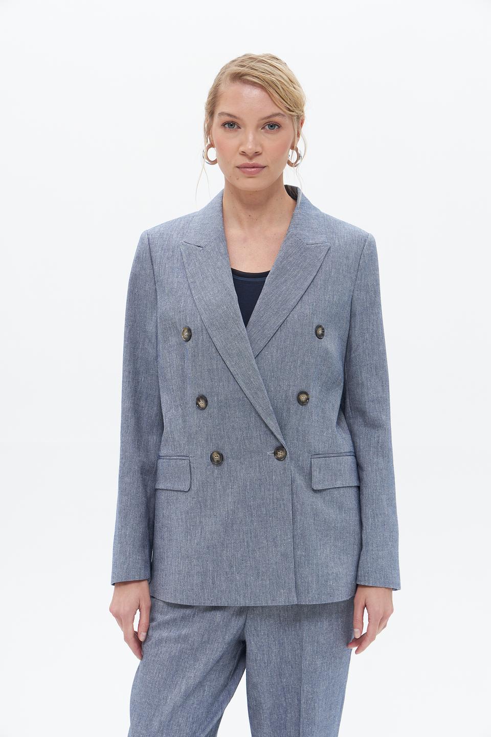 Жакет Oui приталенный серый