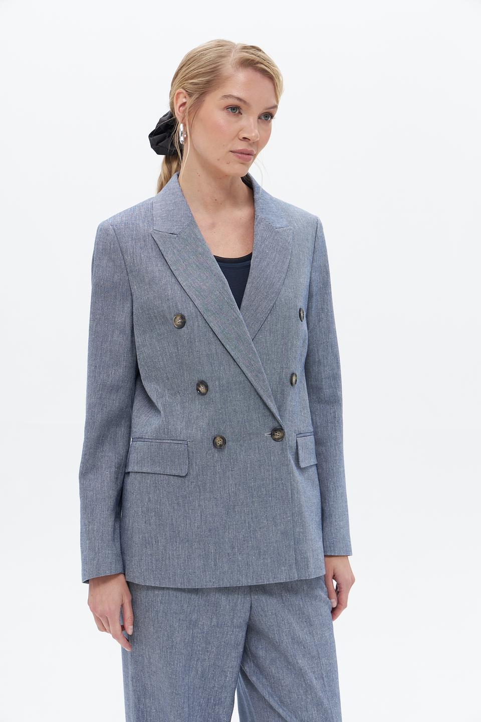 Жакет Oui приталенный серый