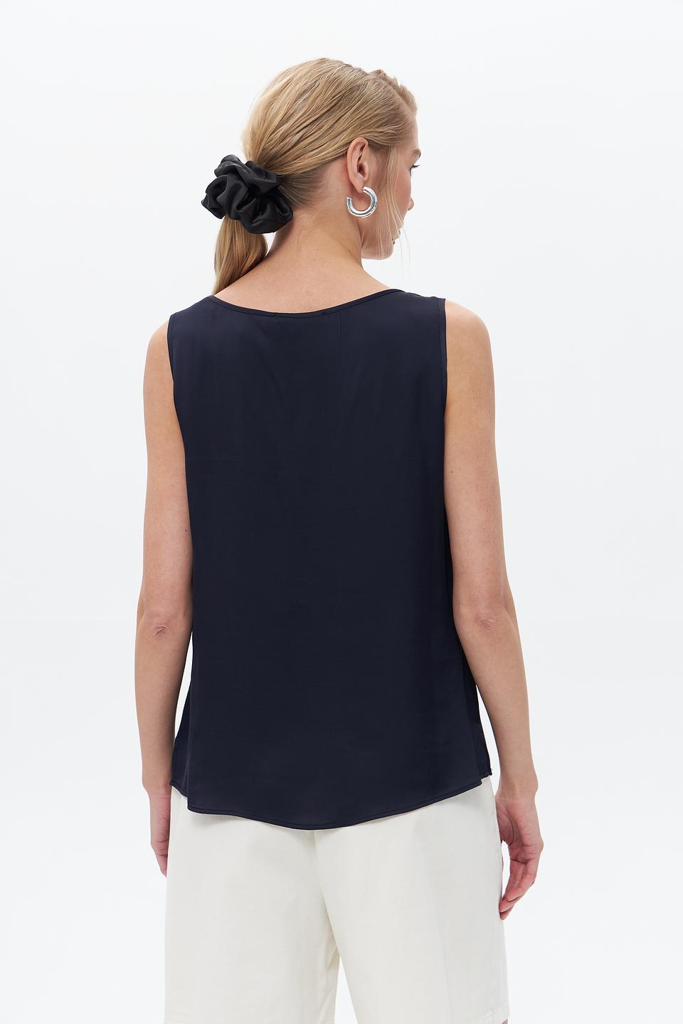 Топ Oui женский тёмно-синий