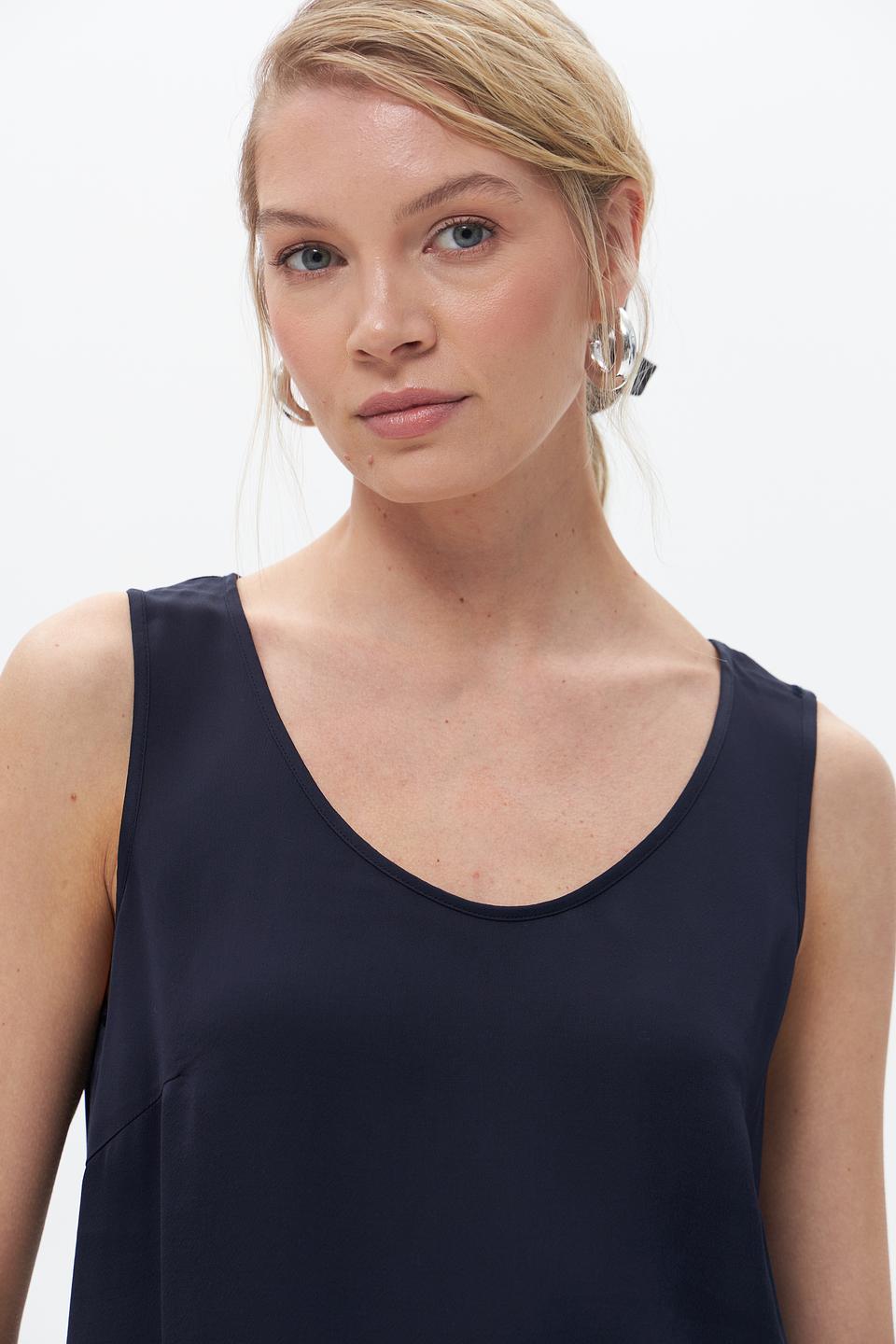 Топ Oui женский тёмно-синий