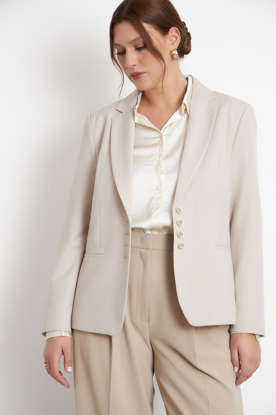 Жакет Bianca приталенный бежевый