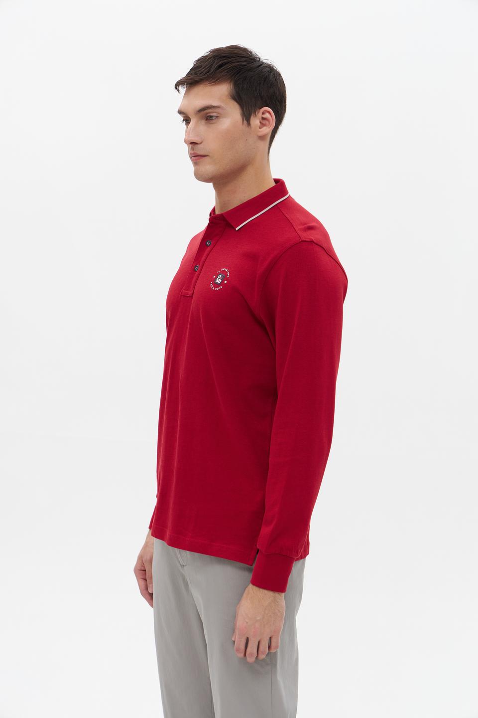 Поло Granchio с логотипом бордовый
