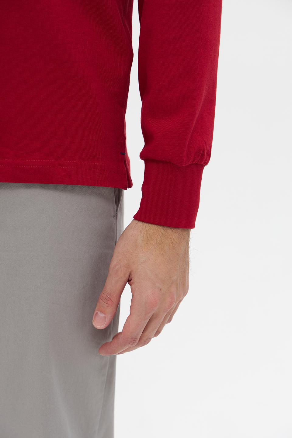 Поло Granchio с логотипом бордовый