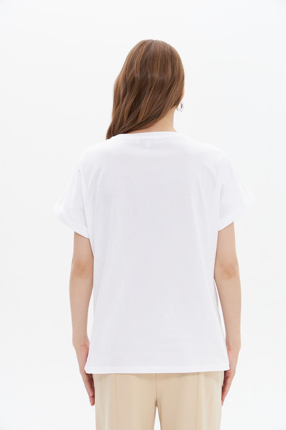 Футболка UNQ с цветочным принтом