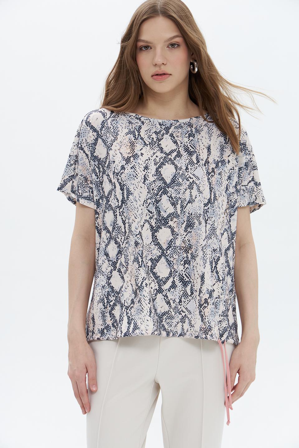 Блуза Oui с принтом reptile