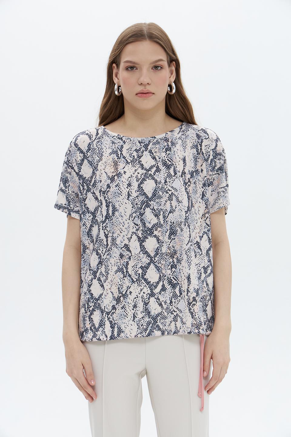 Блуза Oui с принтом reptile